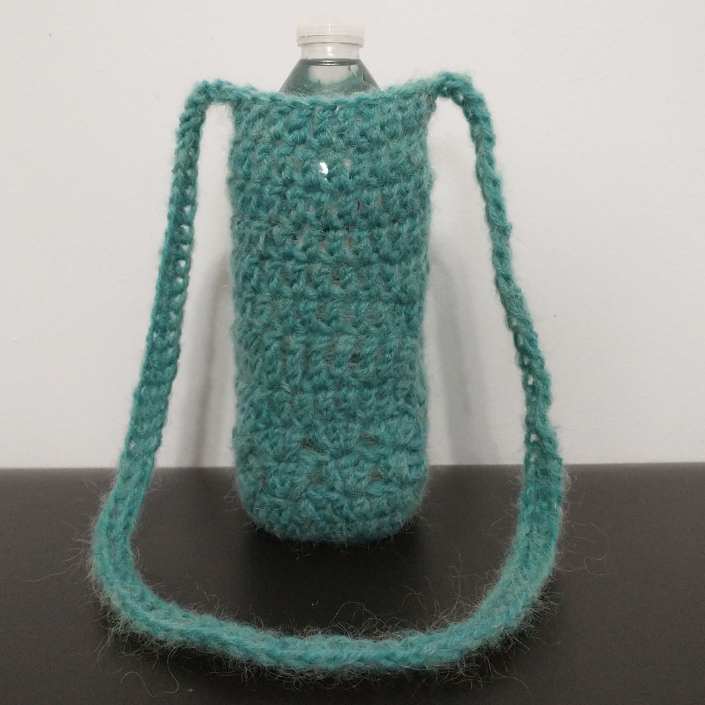 Handmade Turquoise Water Bottle Holder